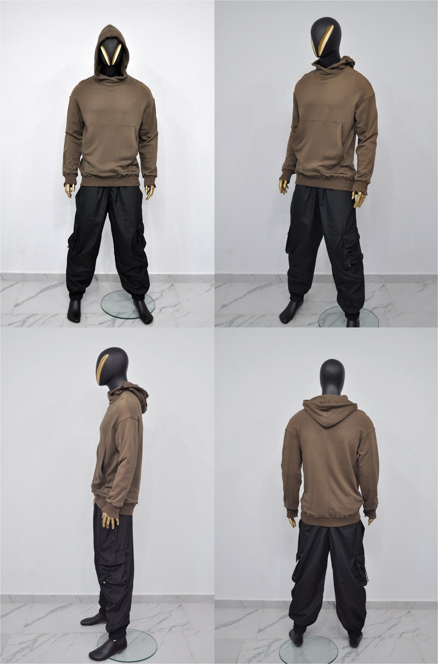XS - 8XL Men's Oversized Boxyfit Cargo Raw Edges Hoodie / Essentials Streetwear Hoodie / Fleece Hoodie / Gothic Pullover - BB033