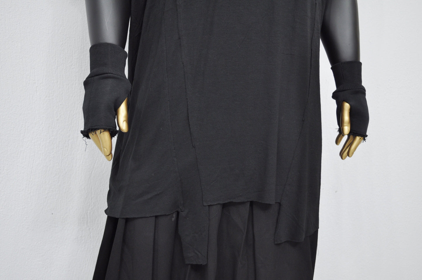 XS-8XL Short Sleeve Overlong Loose T-shirt,Rear Back Stripe,Irregular,Capsule Whimsigoth,Techwear,Streetwear Extended Oversize Shirt-BB491