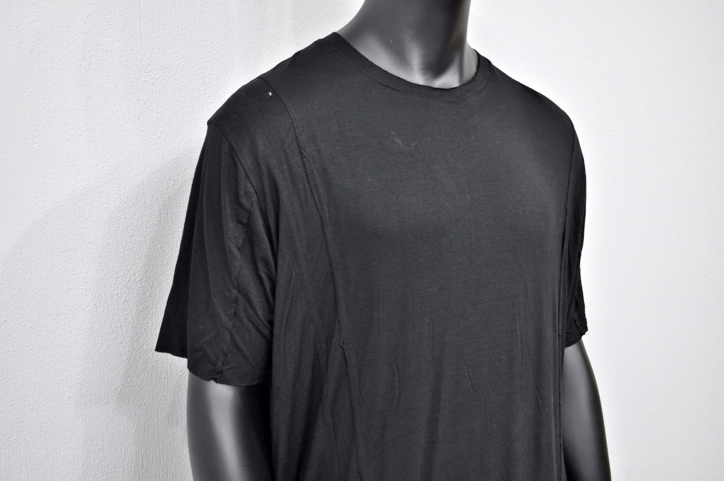 XS-8XL Short Sleeve Overlong Loose T-shirt,Rear Back Stripe,Irregular,Capsule Whimsigoth,Techwear,Streetwear Extended Oversize Shirt-BB491