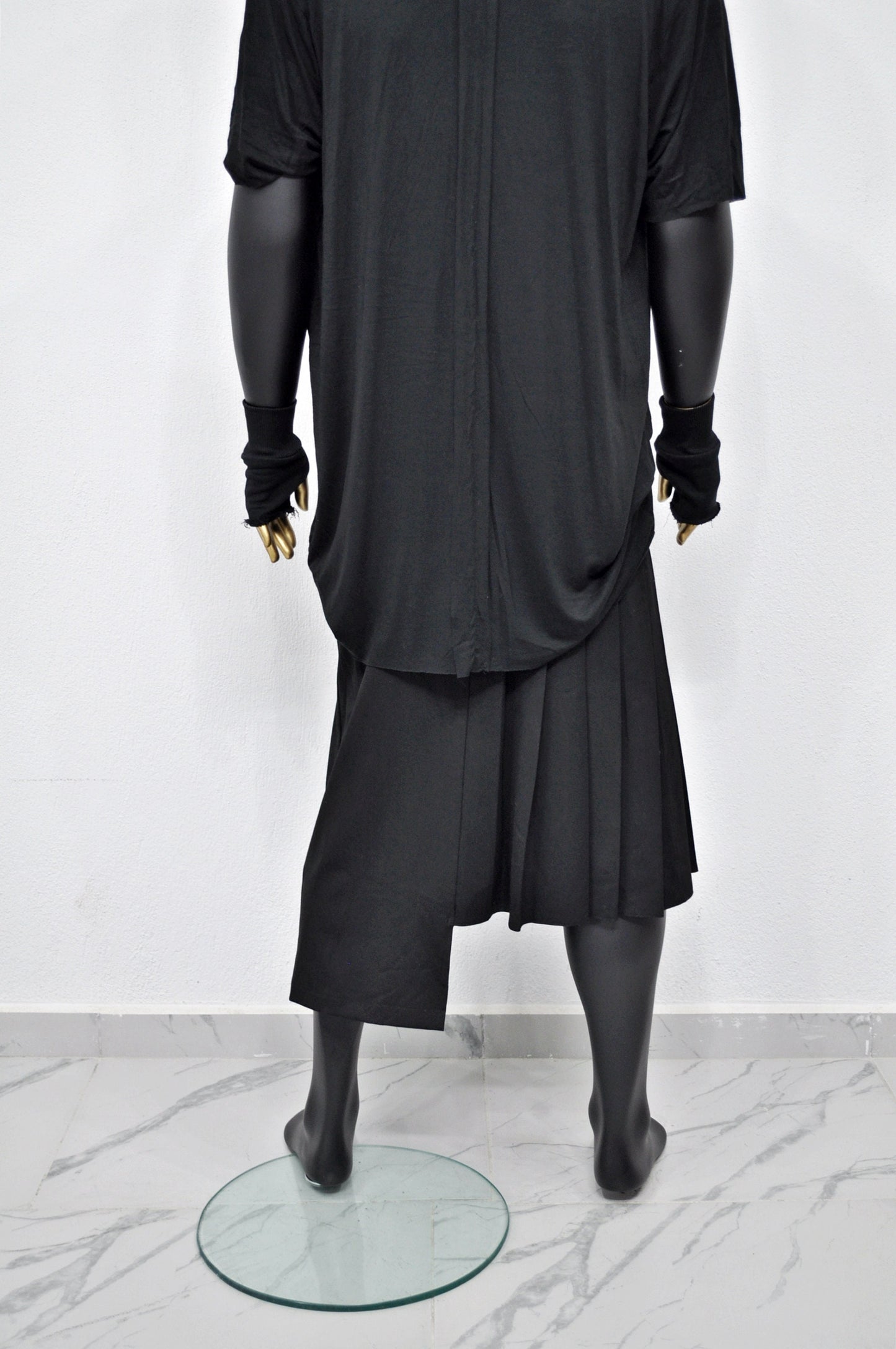 XS - 8XL High Street Wrap Pleated Skirt Kilt /Relaxed Fitted , Cyberpunk Steampunk,Gothic,Streetwear Futuristic Clothing - BB837