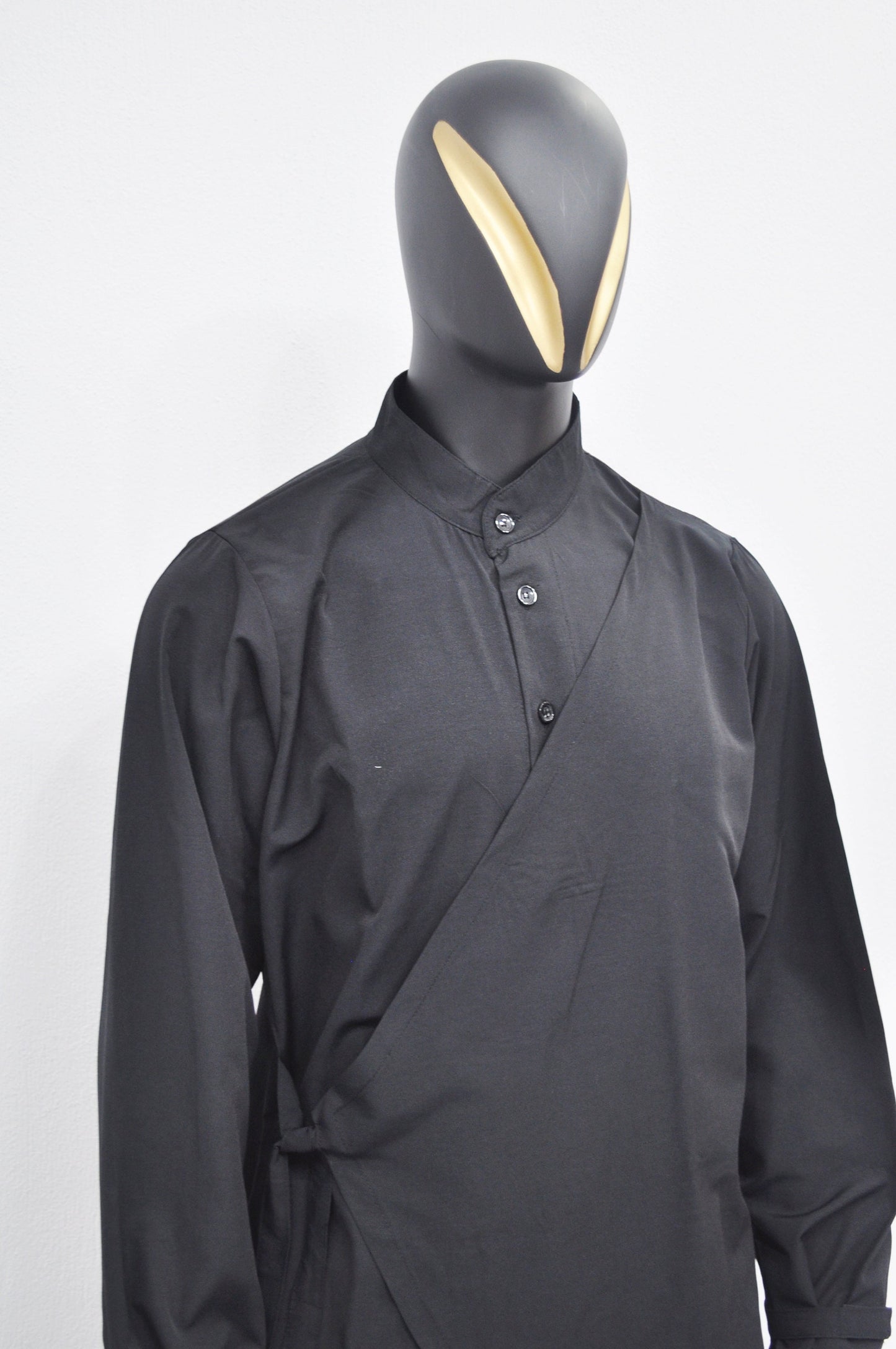 XS - 8XL Men's Kimono Shirt,Streetwear Harem Wrap Top,Asymmetrical Blouse, Avant Garde Long Sleeve Shirt,Futuristic Clothing-BB864