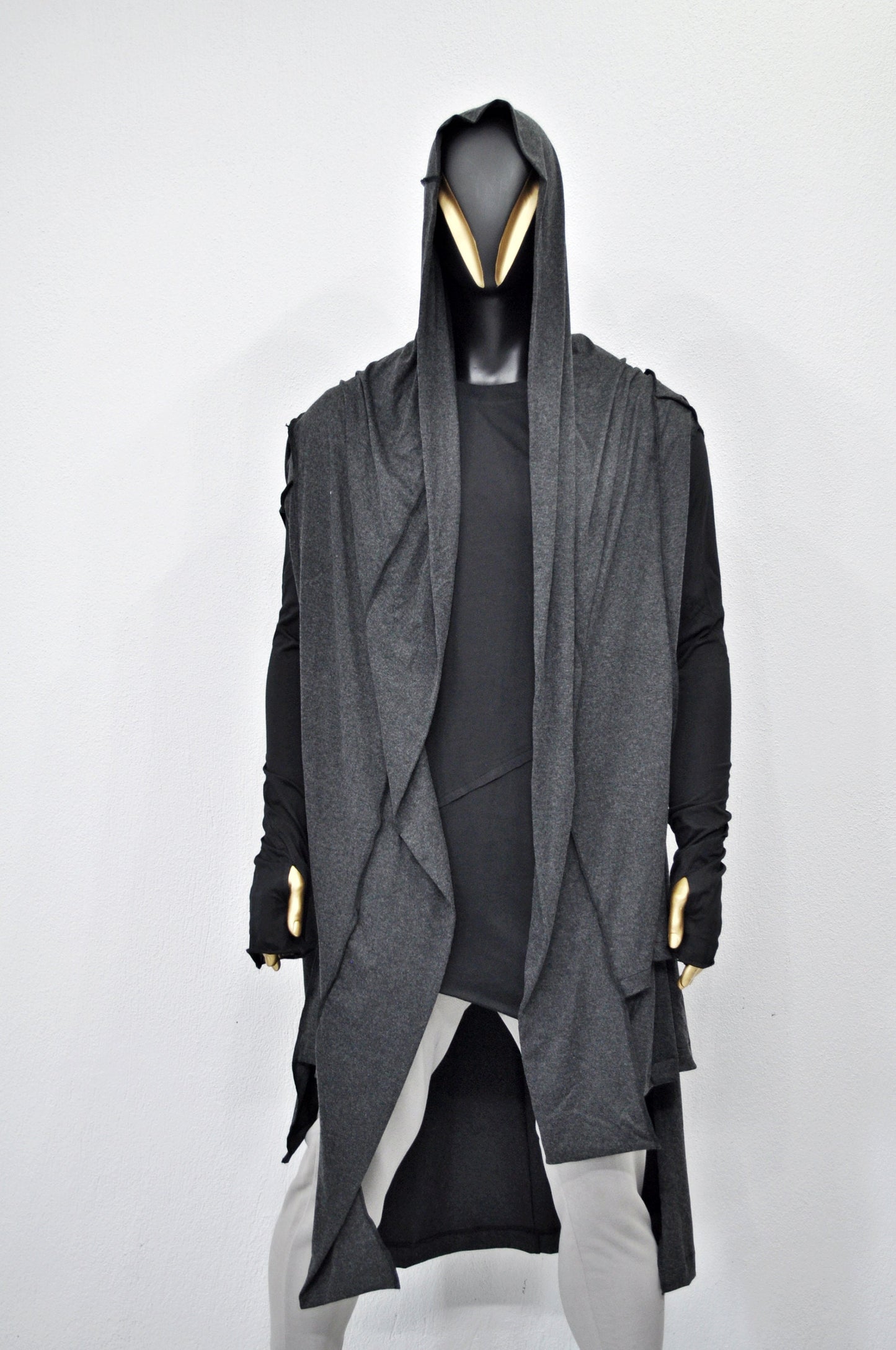 OverLong Poncho Cardigan,Japanese Oversized Sleeveless Shawl