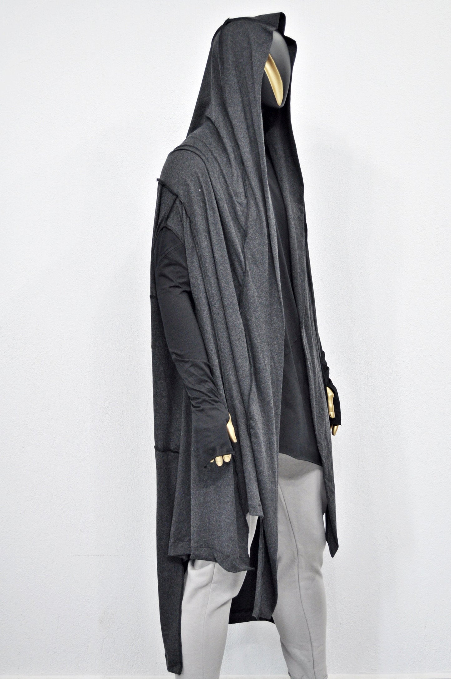 OverLong Poncho Cardigan,Japanese Oversized Sleeveless Shawl