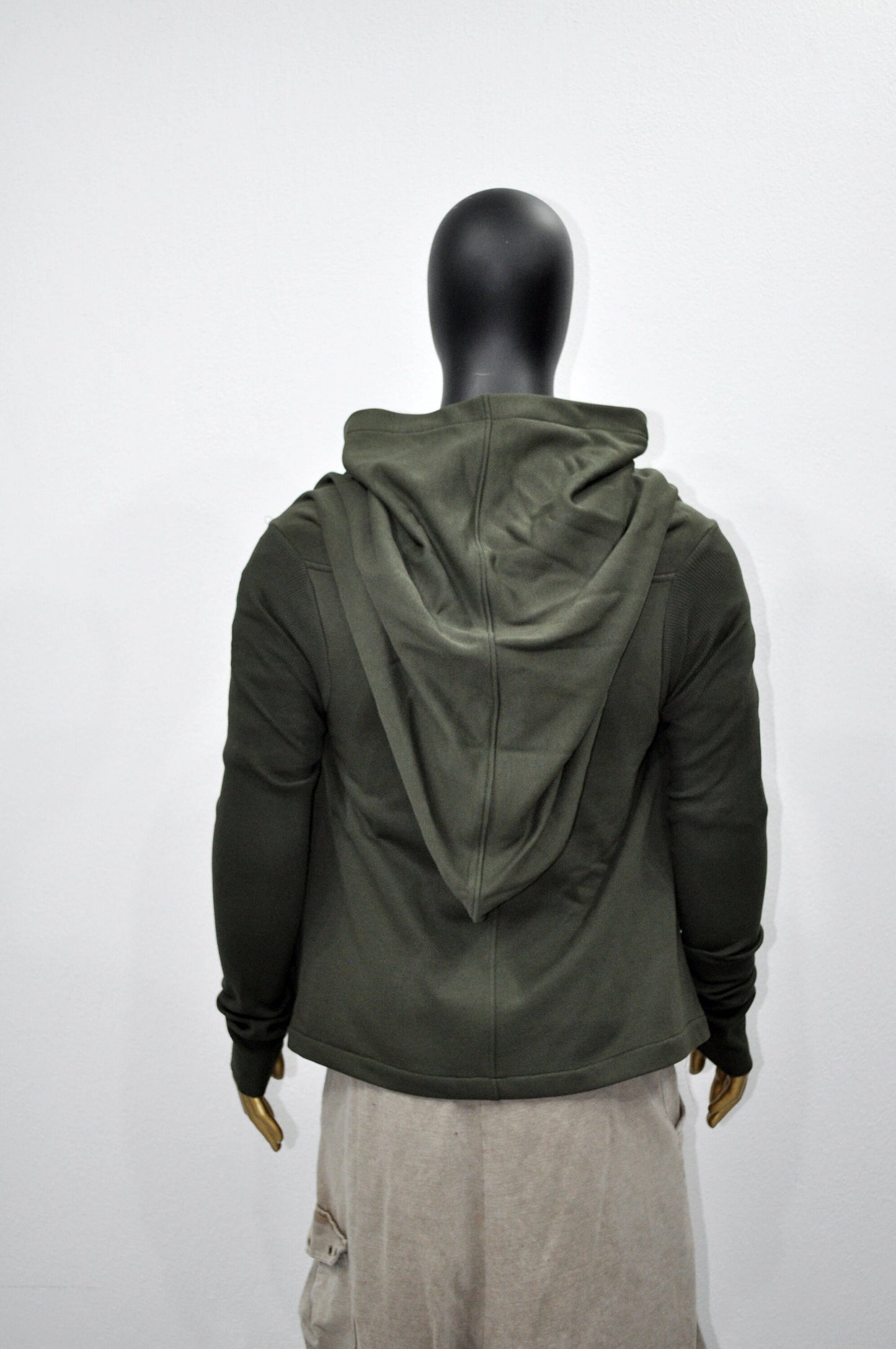 XS-8XL Cyberpunk Asymmetric Big Hooded Tie Dark Ninja Sweatshirt Shawl Pointed Hoodie ,Ashassin Cardigan,Anarchy Futuristic Burning Mn-BB111