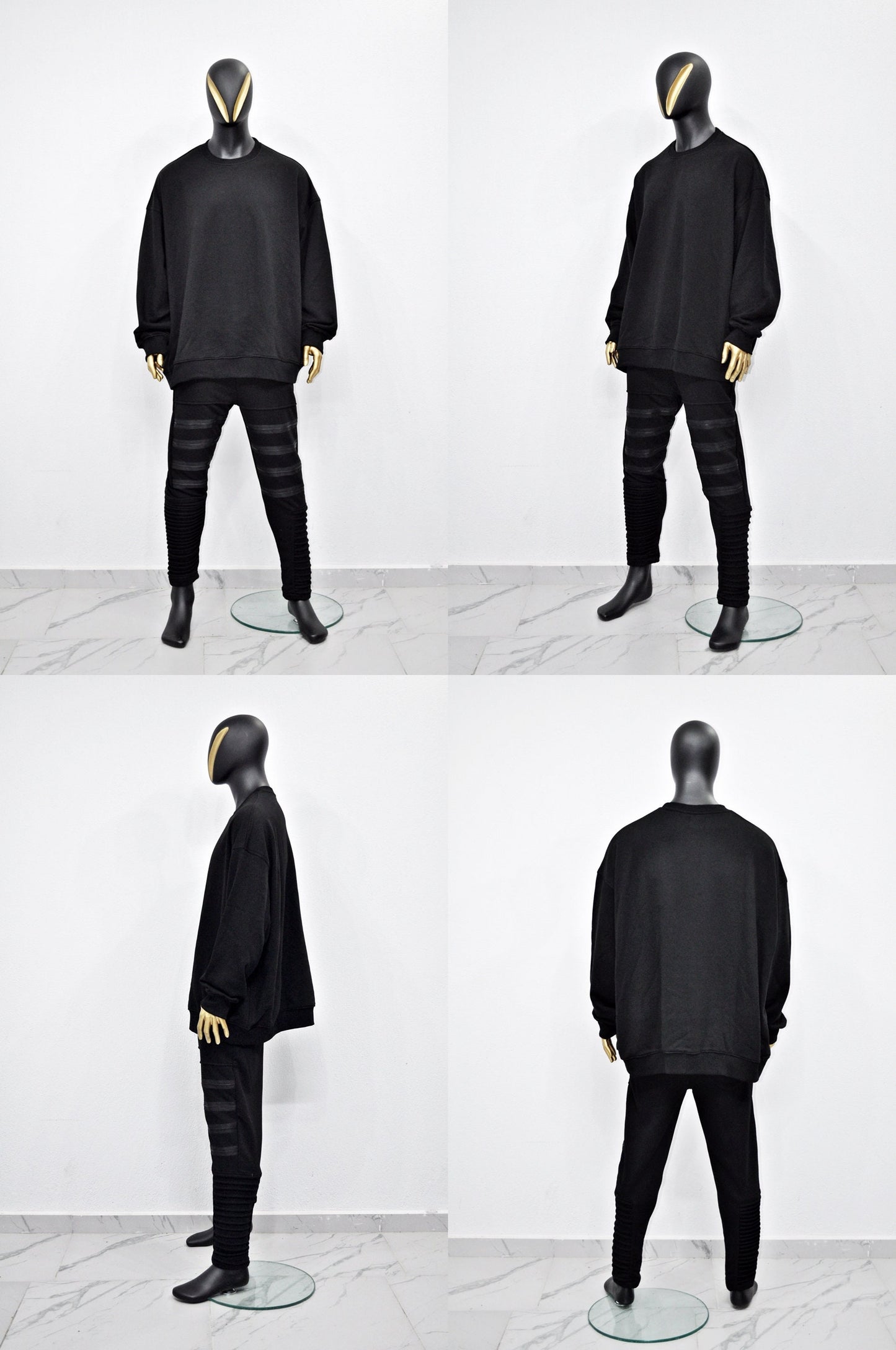 XS-8XL Crew Neck Extra Long Mega Oversize Pullover, Essentials Long Sleeve Sweatshirt Tunic,Goth, Asymmetric Hem Loose Cozy Top- BB172