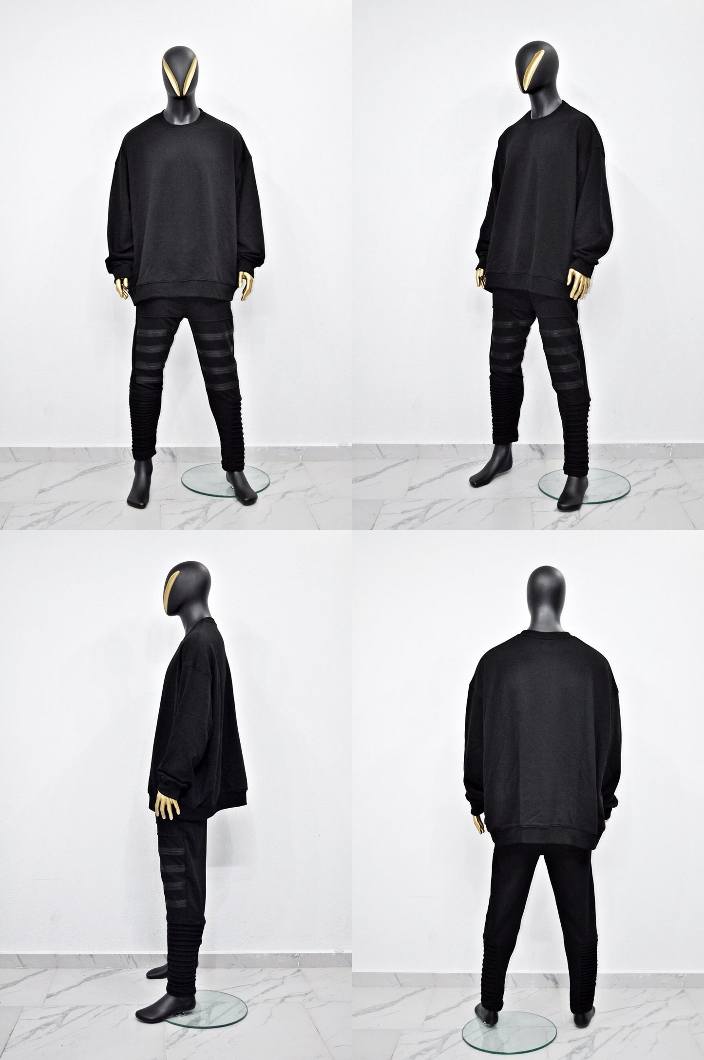 XS-8XL Crew Neck Extra Long Mega Oversize Pullover, Essentials Long Sleeve Sweatshirt Tunic,Goth, Asymmetric Hem Loose Cozy Top- BB172