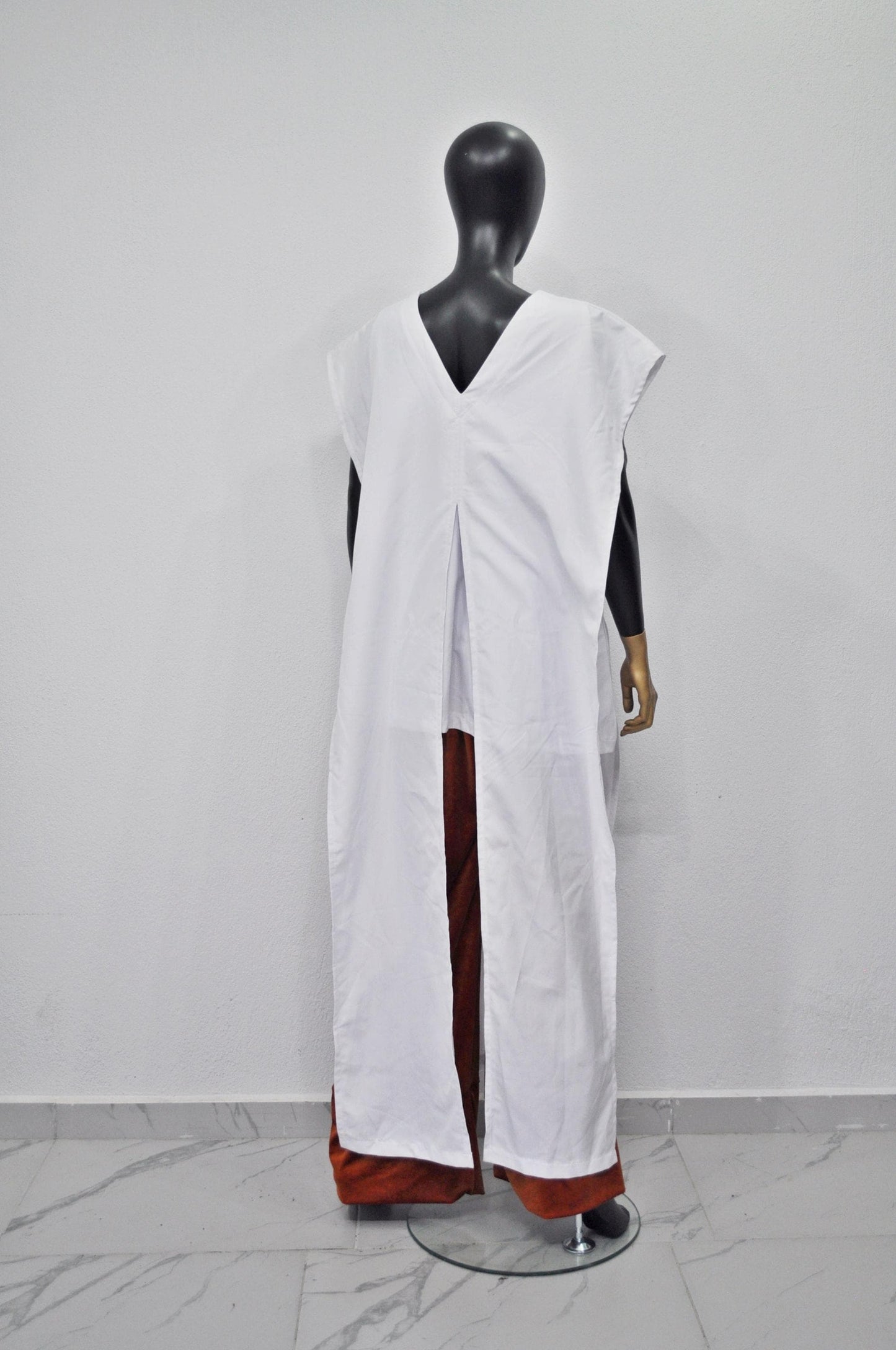 XS - 8XL Multi Position Strap SHIRT Women, Flared long sleeve. V-neckline. Draped -BB110