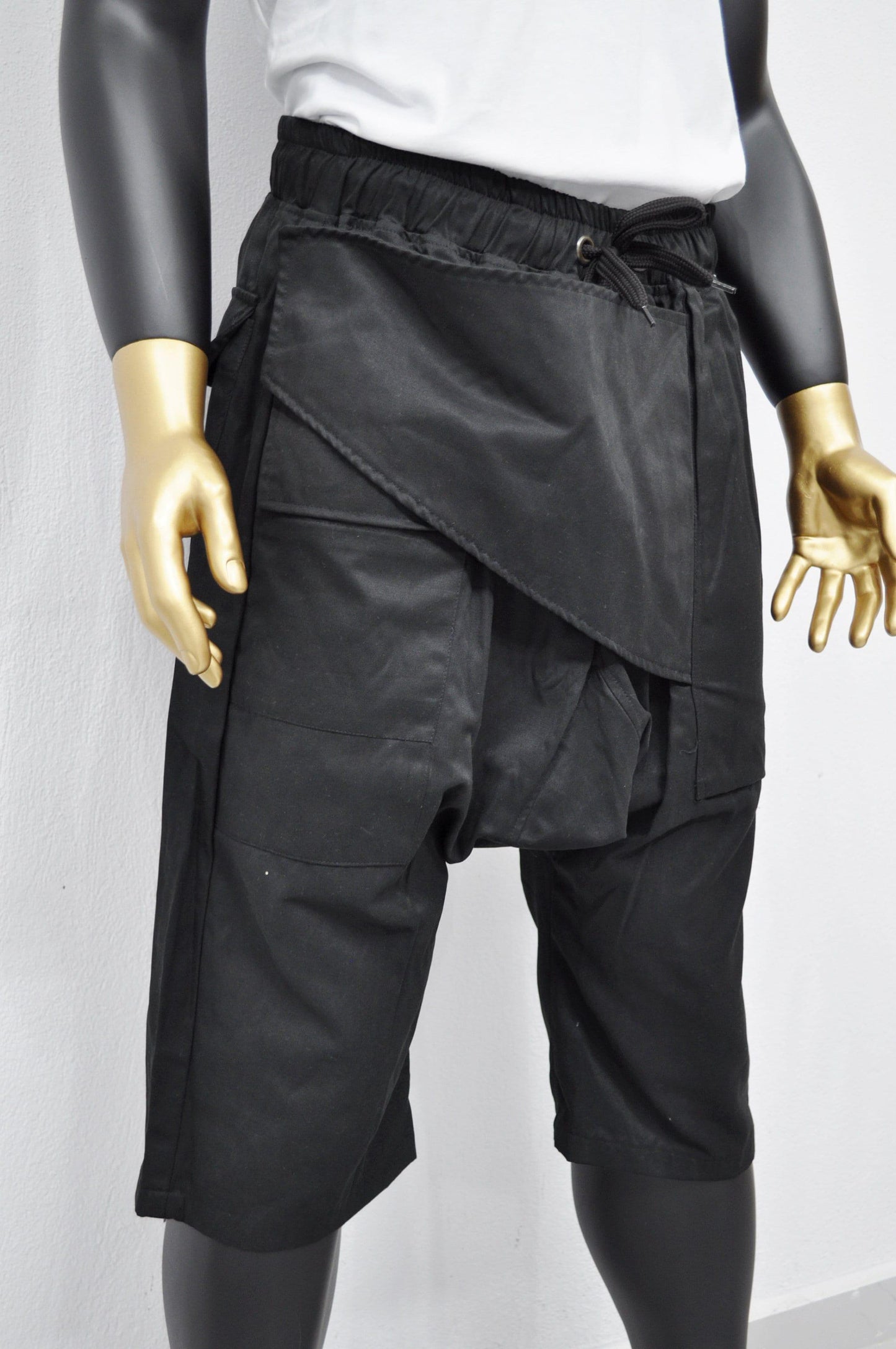 XS - 8XL Men's Steampunk Cotton Blend Twill Cargo Shorts,Front Flap, Low Crotch,Cyberpunk,Gothic,Streetwear Futuristic Clothing /PLUS- BB802