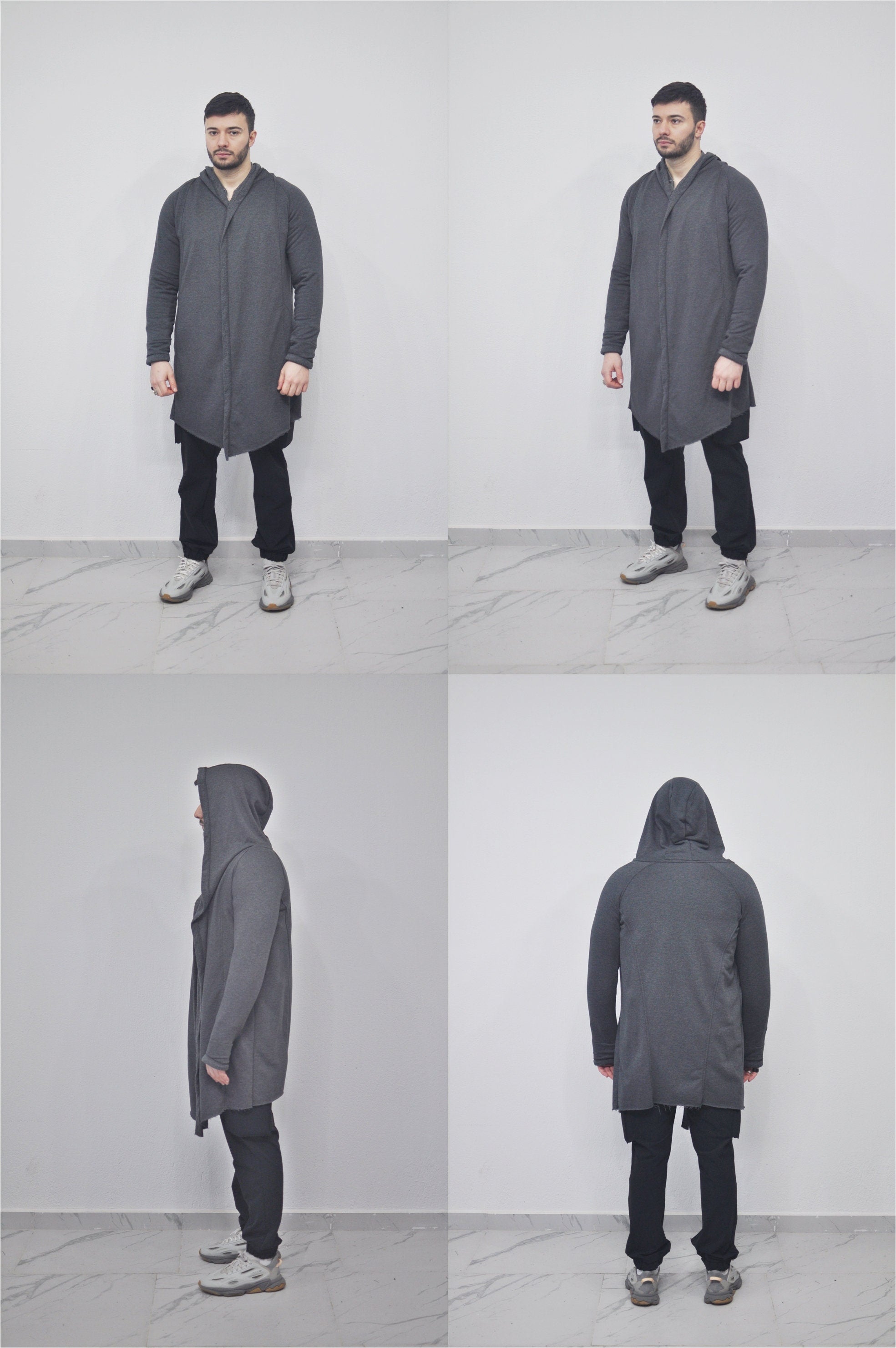 Oversized Men's Loose Cardigan Glove Sleeve,Cyberpunk Cape Coat- BB024