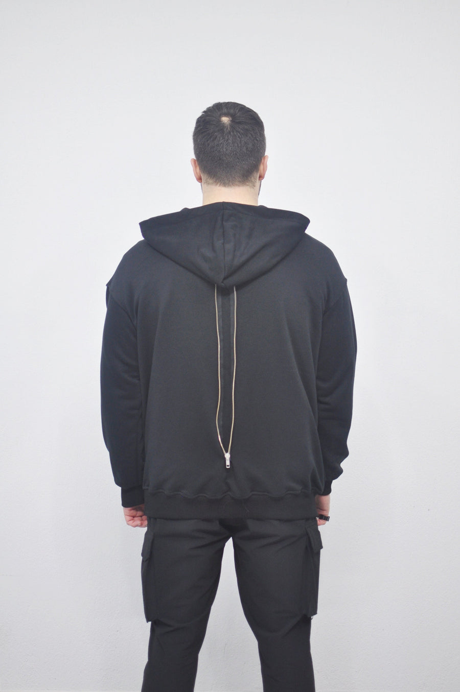 XS-8XL Men's Dropped Shoulder Boxyfit Quarter Zip Front Big Pokets , Oversized Pullover Sweatshirt Hoodie/ High Neck / Hunter- BB0126