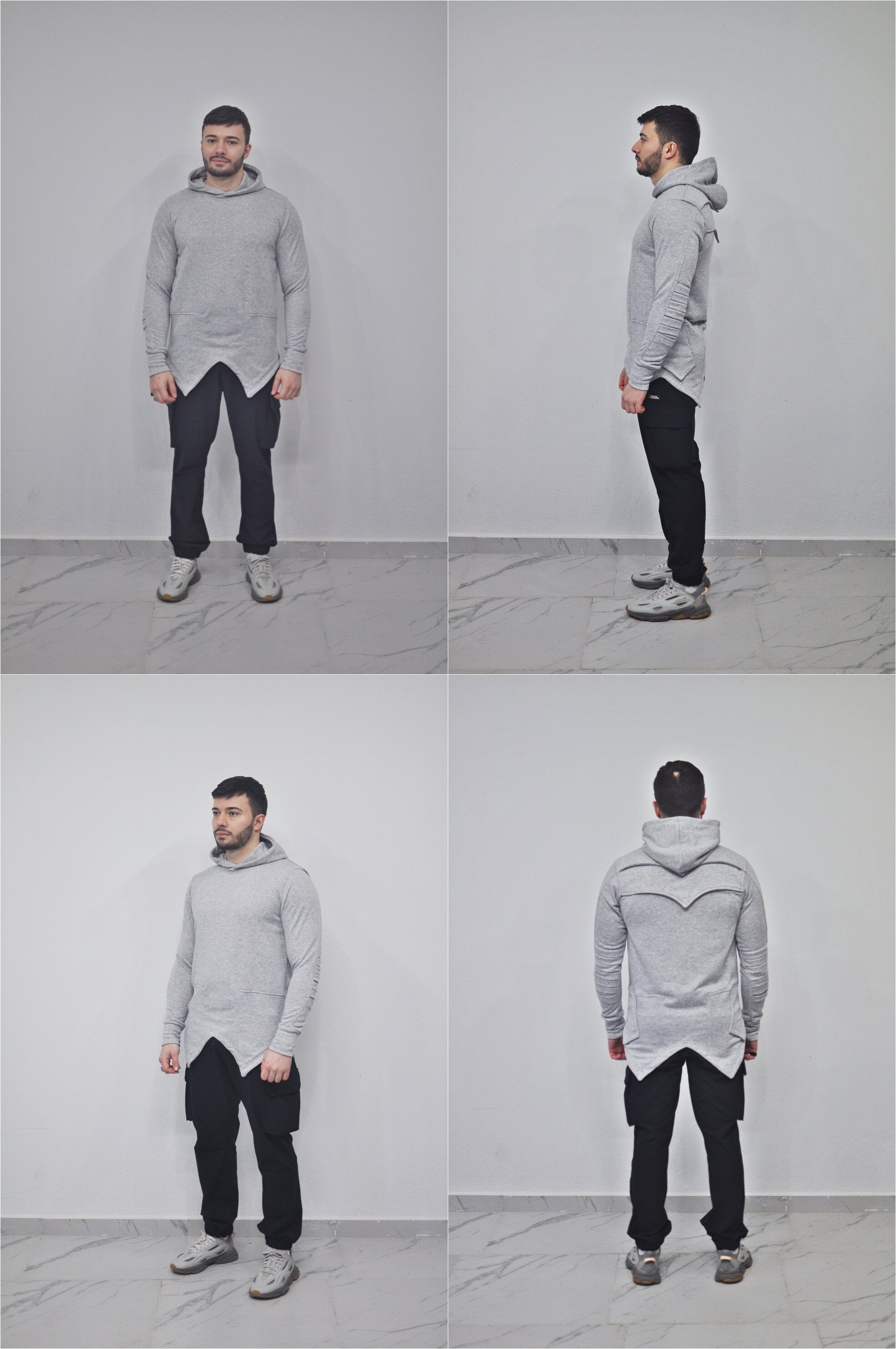 XS-8XL Men's Fitted Armored Knight Avian Sweatshirt , Avantgarde Ashassin Clothing-Cosplay Punk Tech Dystopian Fashion Streetwear - BB0146