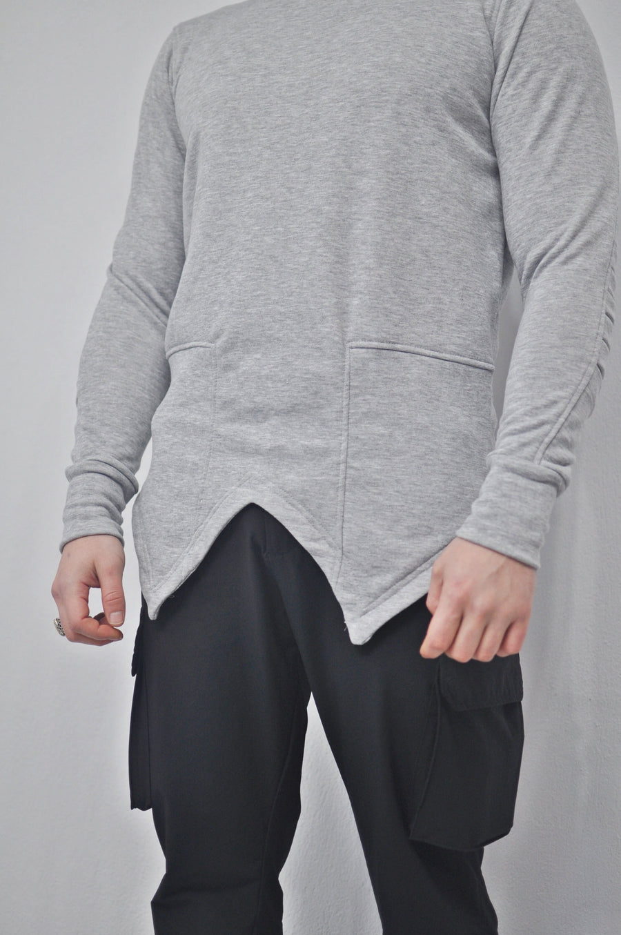 XS-8XL Men's Fitted Armored Knight Avian Sweatshirt , Avantgarde Ashassin Clothing-Cosplay Punk Tech Dystopian Fashion Streetwear - BB0146