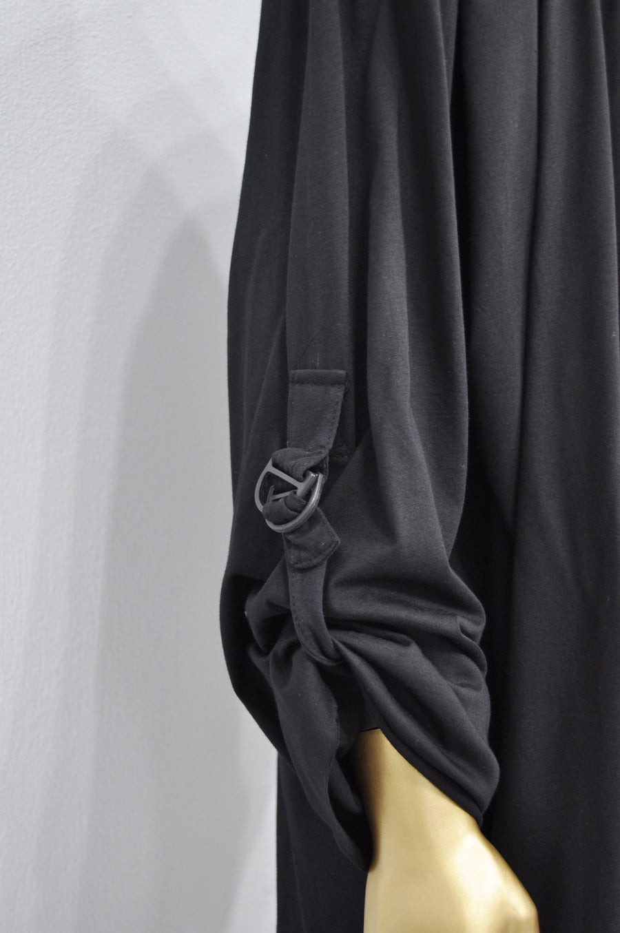 XS-8XL Men's Loose Overlong Whimsigoth Mesh Cardigan, Roll-up Sleeve,Rope Long Oversize Hood, Asymmetrical,Cyberpunk, Futuristic- BB0137