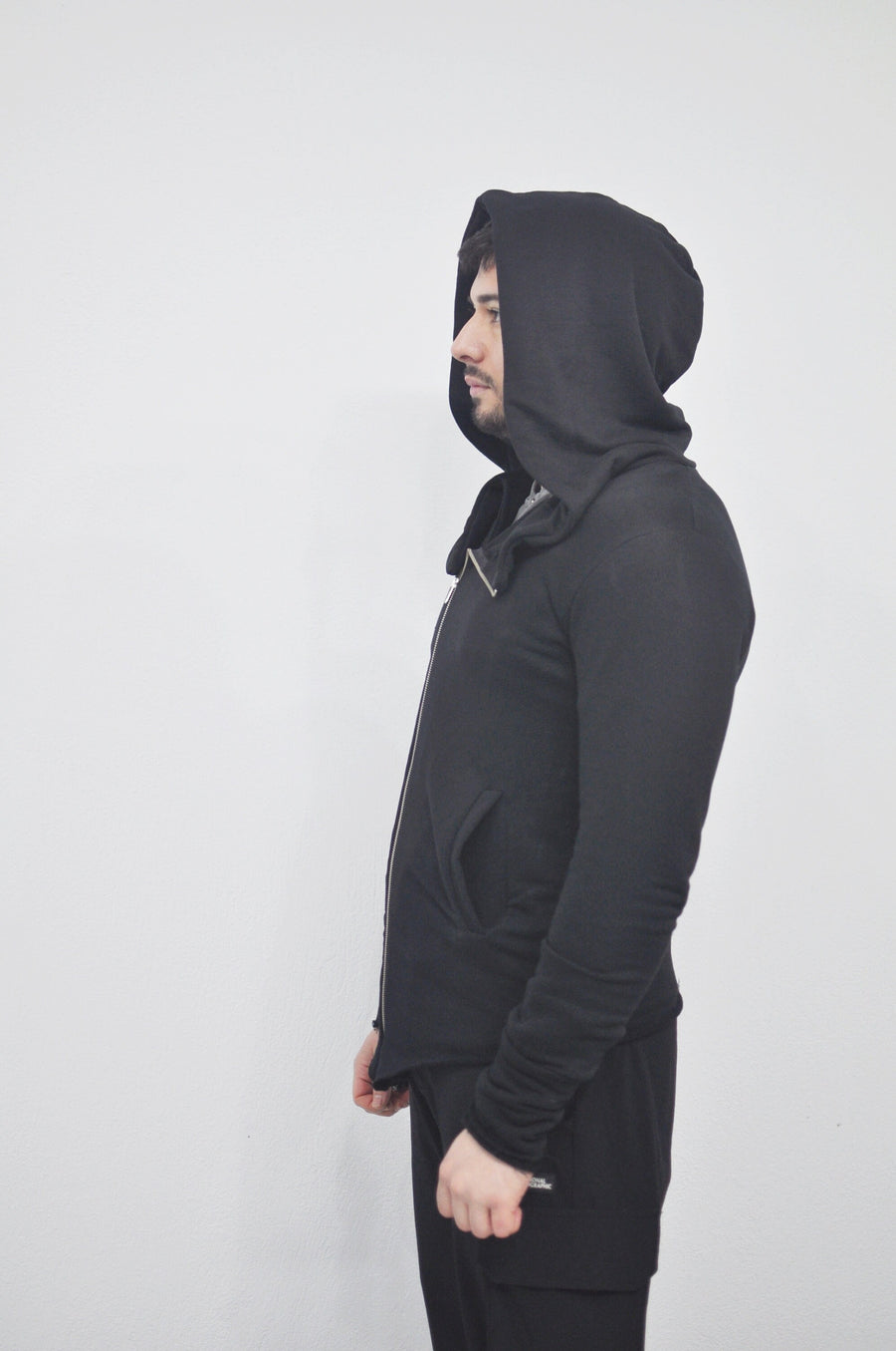 XS - 8XL Men's Asymmetric Zip up Hooded Terry Cotton Cyberpunk Hoodie / Jacket Top T-Shirt Hoodie / Fleece Hoodie / Gothic Hoodie- BB080