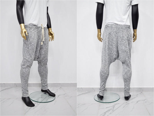 XS - 8XL Black Low Crotch Harem Jogger Pants ,Yoga Pants,Relaxed Drop Crotch Droprise Sweatpant Pants Jersey / Loose Casual Trouser- BB233
