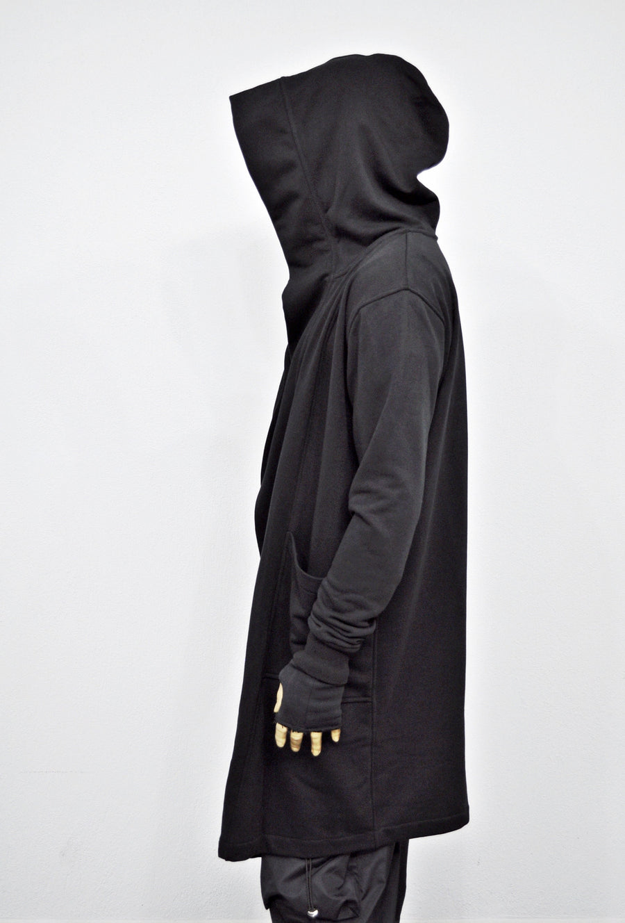 XS-8XL Red Oversize Overlong Loose Cardigan with Hood,Side Pockets Windbreaker Cloak,Cyberpunk Techwear Cape Coat, Futuristic Clothes- BB159