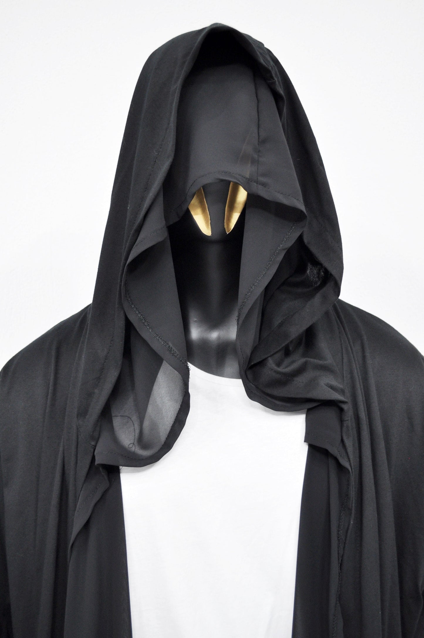 XS-8XL Men's Loose Overlong Whimsigoth Mesh Cardigan, Roll-up Sleeve,Rope Long Oversize Hood, Asymmetrical,Cyberpunk, Futuristic- BB0137