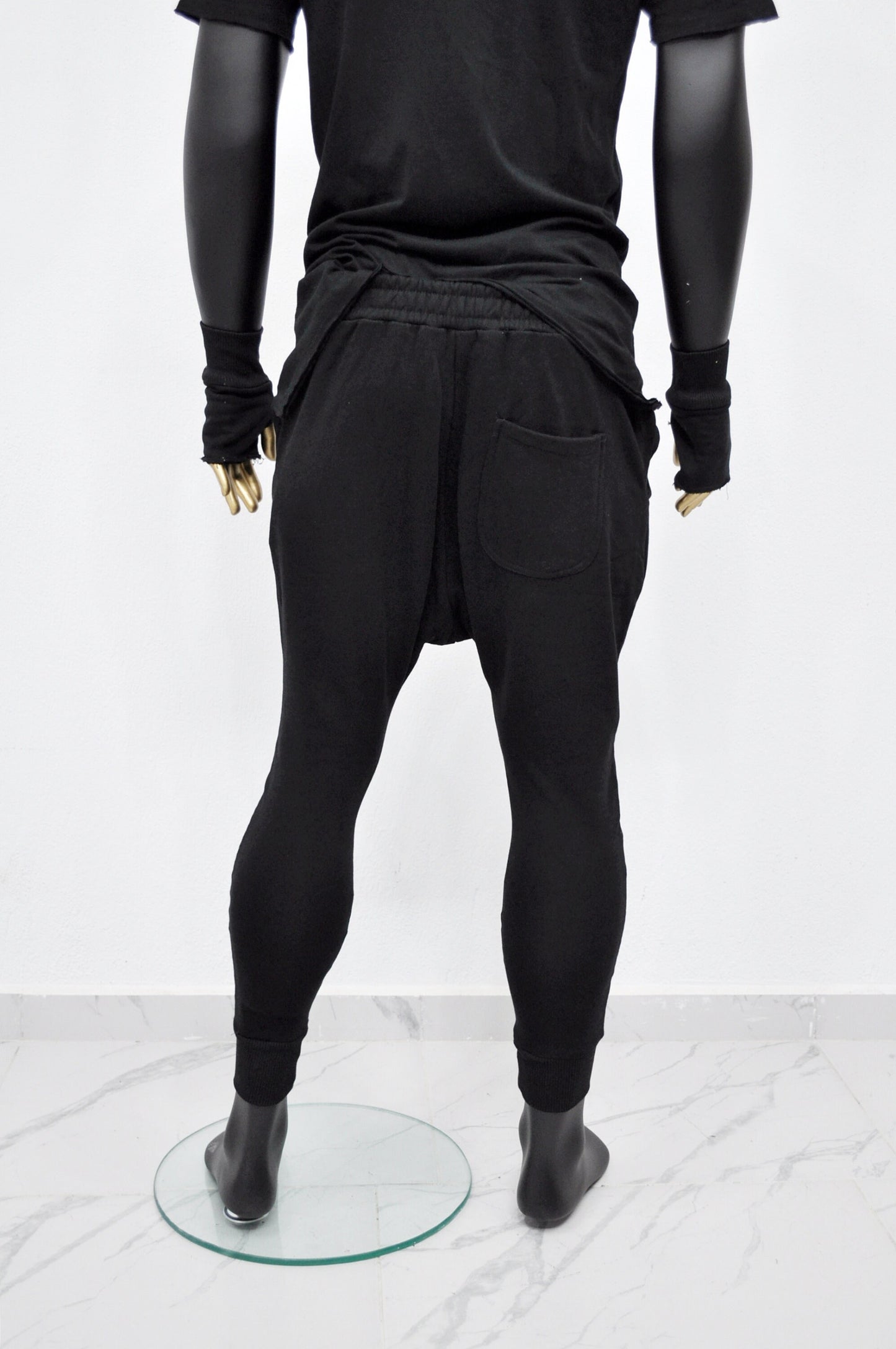 XS - 8XL Men's Low Crotch Harem Jogger ,Relaxed Sweatpants,False Zippers ,Slim Fit, CyberpunkSteampunk,Gothic,Streetwear Futuristic- BB275