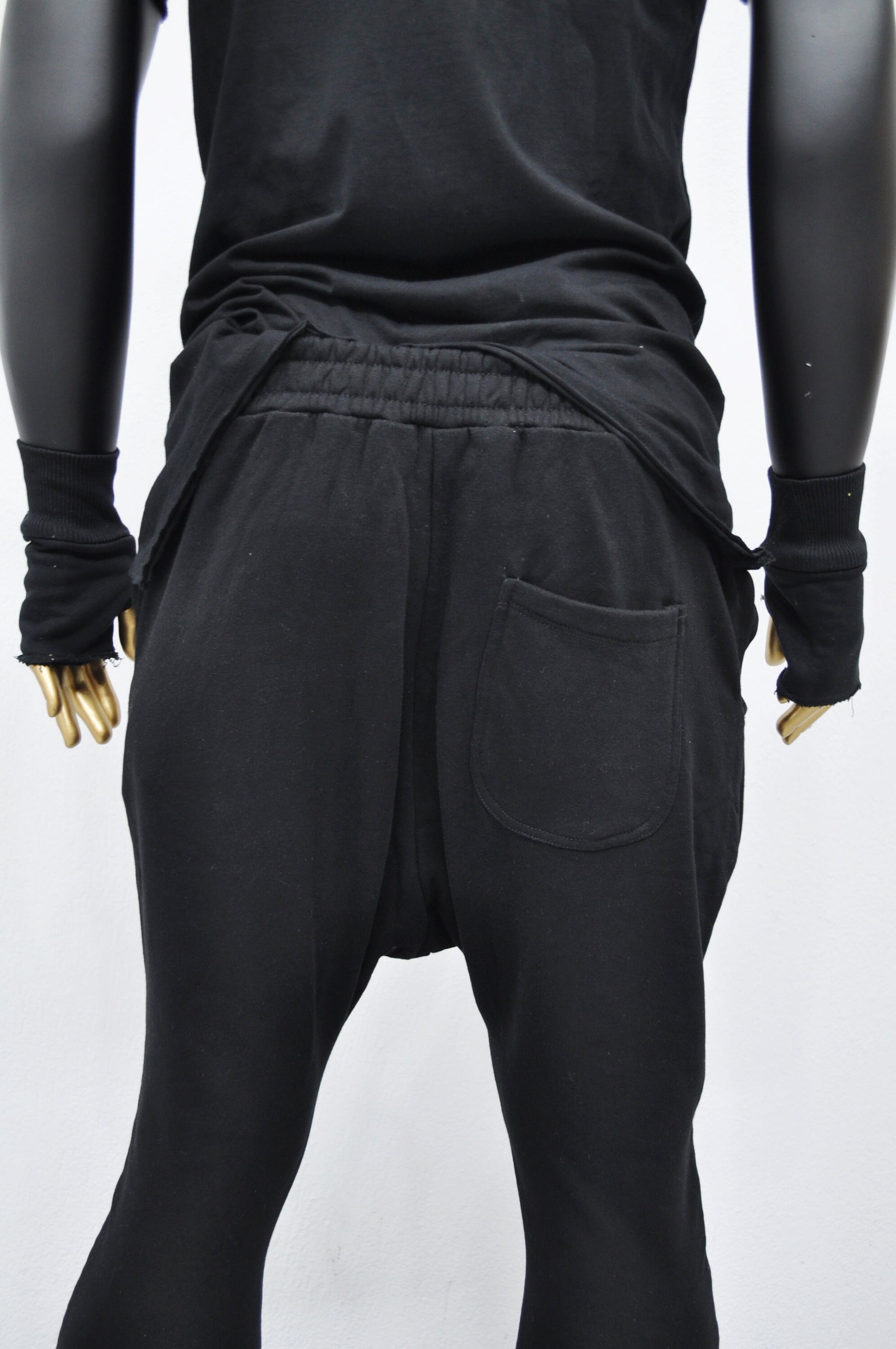 XS - 8XL Men's Low Crotch Harem Jogger ,Relaxed Sweatpants,False Zippers ,Slim Fit, CyberpunkSteampunk,Gothic,Streetwear Futuristic- BB275