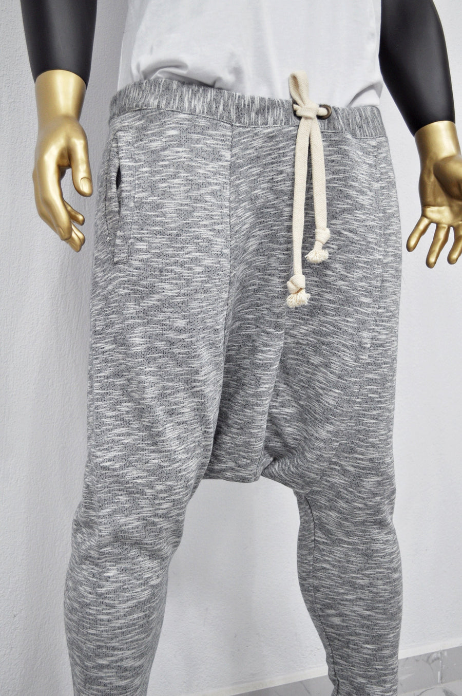 XS - 8XL Black Low Crotch Harem Jogger Pants ,Yoga Pants,Relaxed Drop Crotch Droprise Sweatpant Pants Jersey / Loose Casual Trouser- BB233
