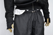 XS - 8XL Black Utility Loose Cargo Pants ,Relaxed Side Pockets Low Crotch Jogger Sweatpant Jersey / Loose Casual Trouser- BB288