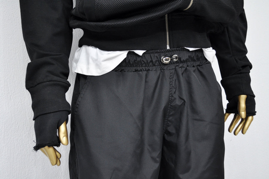 XS - 8XL Black Utility Loose Cargo Pants ,Relaxed Side Pockets Low Crotch Jogger Sweatpant Jersey / Loose Casual Trouser- BB288