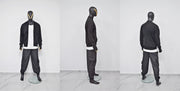 XS - 8XL Black Utility Loose Cargo Pants ,Relaxed Side Pockets Low Crotch Jogger Sweatpant Jersey / Loose Casual Trouser- BB288