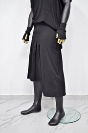 XS - 8XL High Street Wrap Pleated Skirt Kilt /Relaxed Fitted , Cyberpunk Steampunk,Gothic,Streetwear Futuristic Clothing - BB837