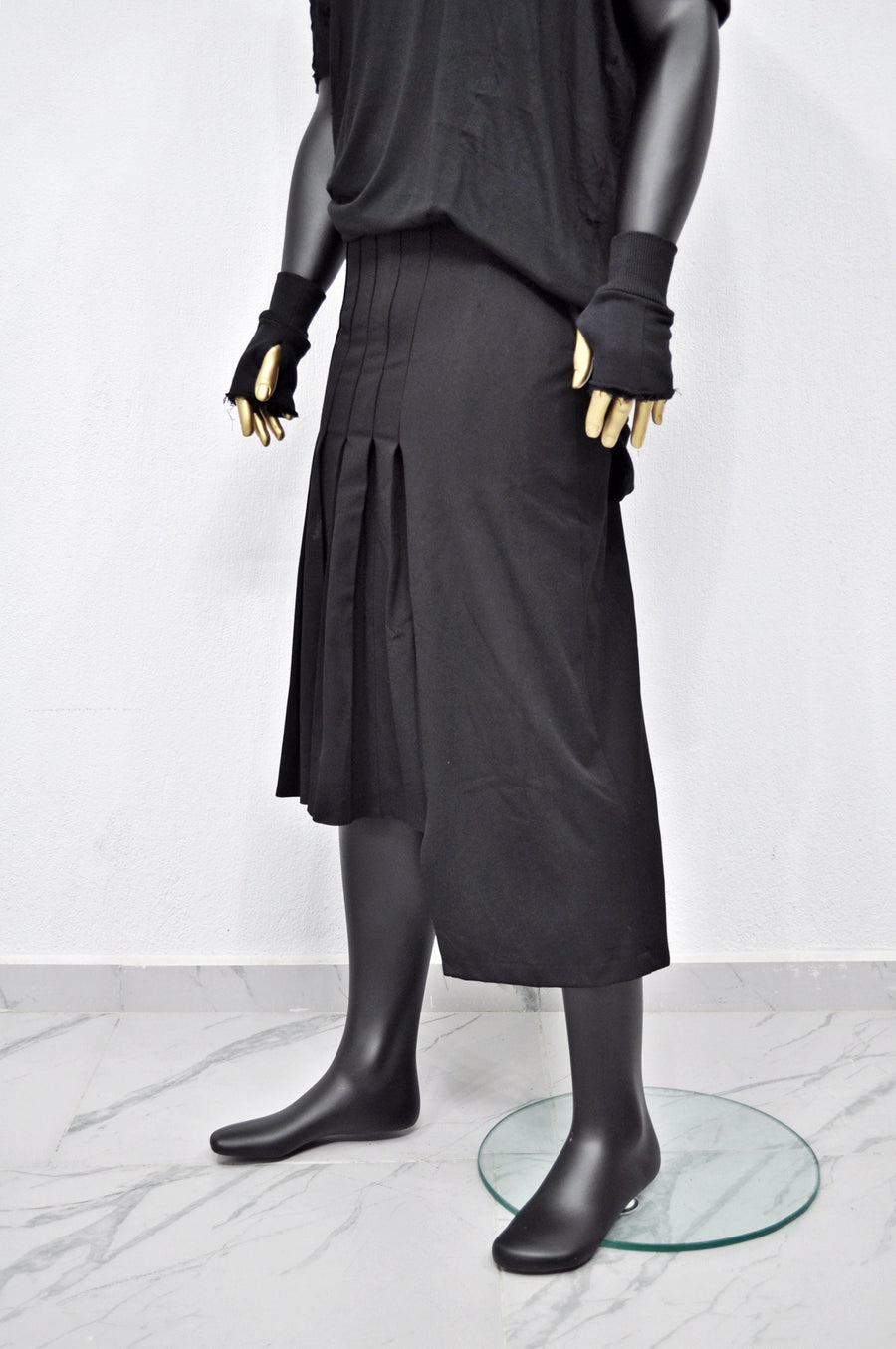 XS - 8XL High Street Wrap Pleated Skirt Kilt /Relaxed Fitted , Cyberpunk Steampunk,Gothic,Streetwear Futuristic Clothing - BB837