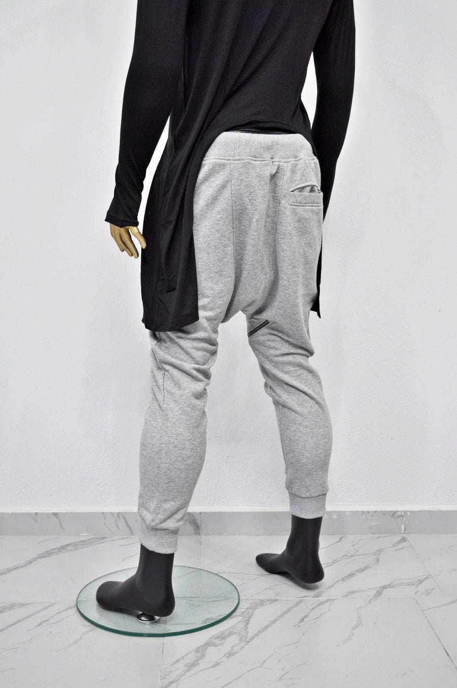 XS - 8XL Men's Front 3way Zipper Jogger,Low Crotch Harem Jogger ,Relaxed Sweatpants,Slim Fit Tappered, Steampunk,Gothic,Streetwear-BB276
