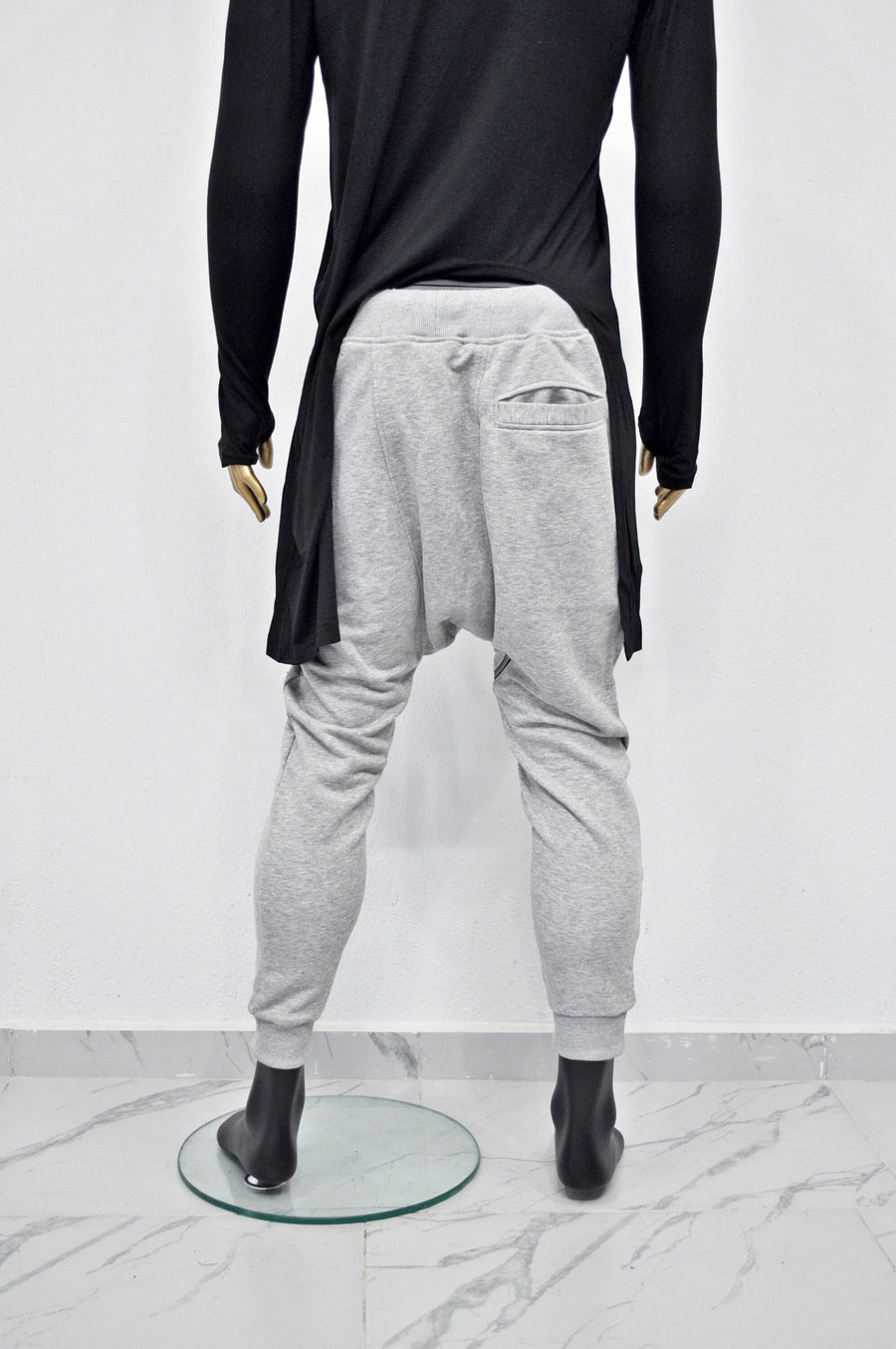 XS - 8XL Men's Front 3way Zipper Jogger,Low Crotch Harem Jogger ,Relaxed Sweatpants,Slim Fit Tappered, Steampunk,Gothic,Streetwear-BB276