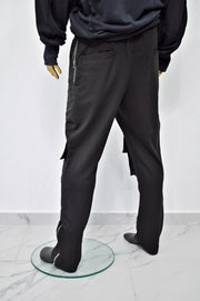 XS - 8XL Men's Drop Crotch Multi Twill Pocket Cargo Baggy Pant,Harem Jogger,Relaxed Sweatpants,Slim Fit Zip Tappered,Streetwear -BB226