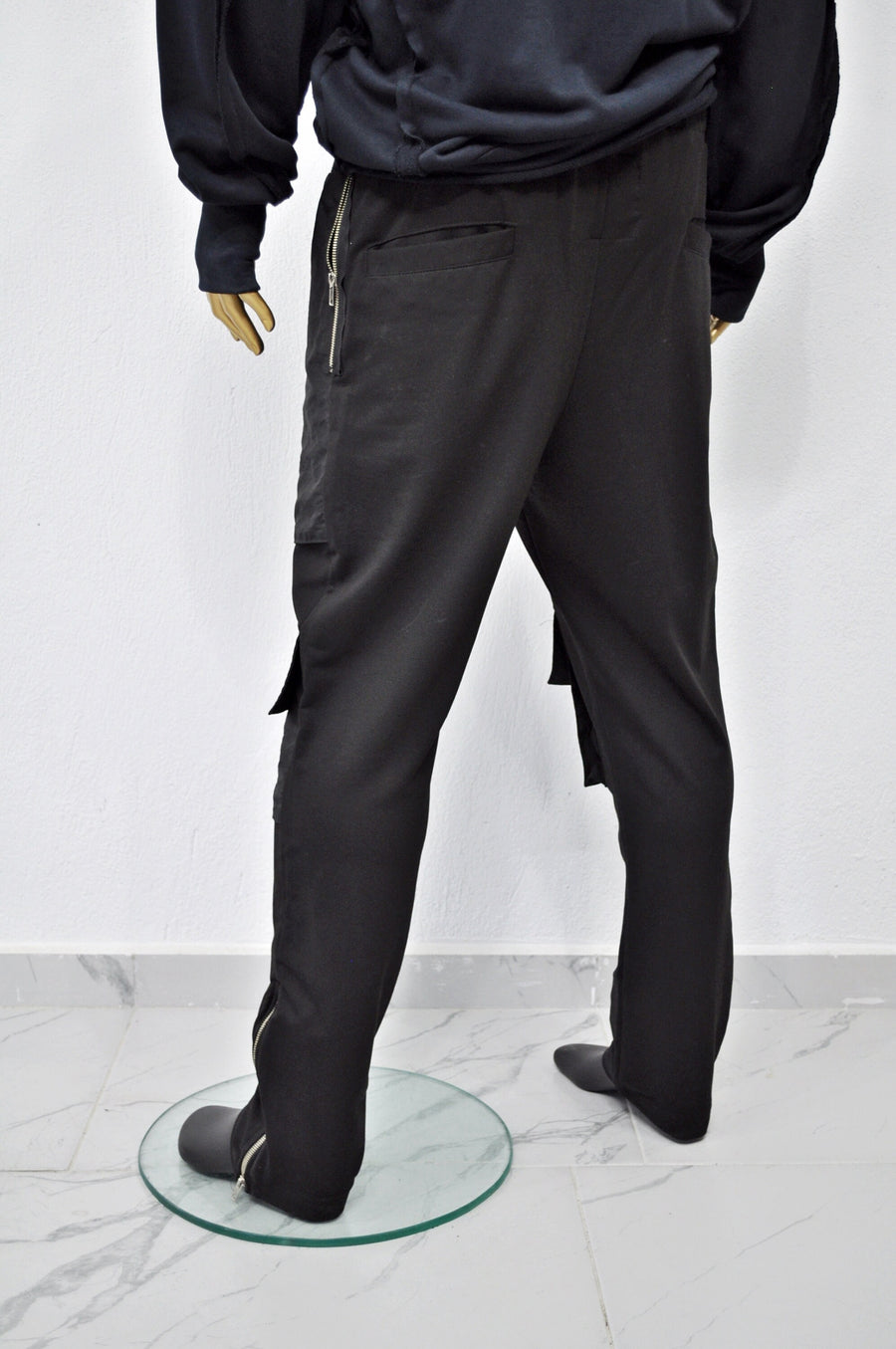 XS - 8XL Men's Drop Crotch Multi Twill Pocket Cargo Baggy Pant,Harem Jogger,Relaxed Sweatpants,Slim Fit Zip Tappered,Streetwear -BB226