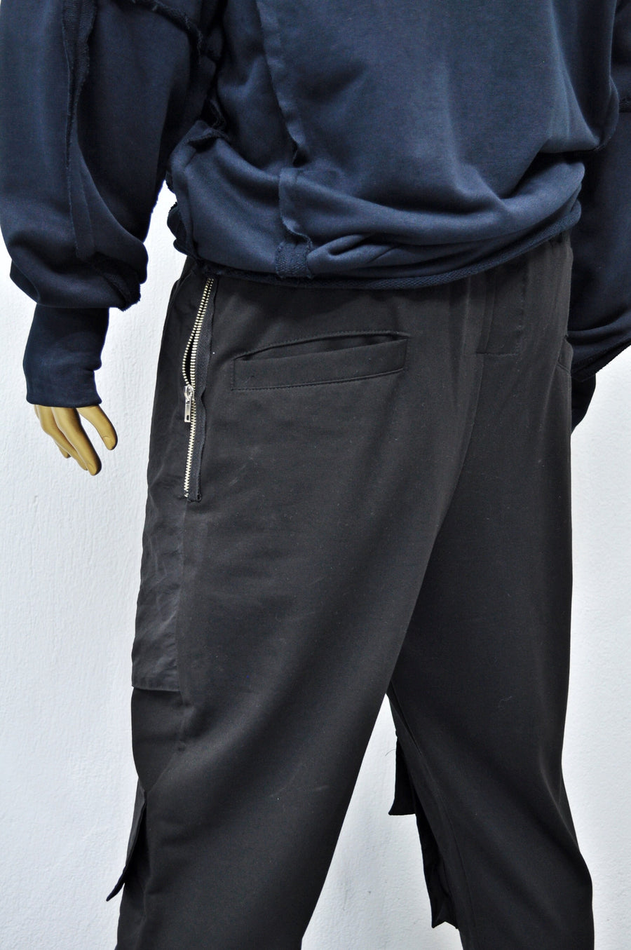 XS - 8XL Men's Drop Crotch Multi Twill Pocket Cargo Baggy Pant,Harem Jogger,Relaxed Sweatpants,Slim Fit Zip Tappered,Streetwear -BB226