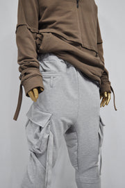 XS - 8XL Men's Drop Crotch Ninja Webbing Baggy Pant,Harem Jogger,Relaxed Sweatpants,Multi Strap Cargo,Slim Tappered,Hiphop,Streetwear-BB204