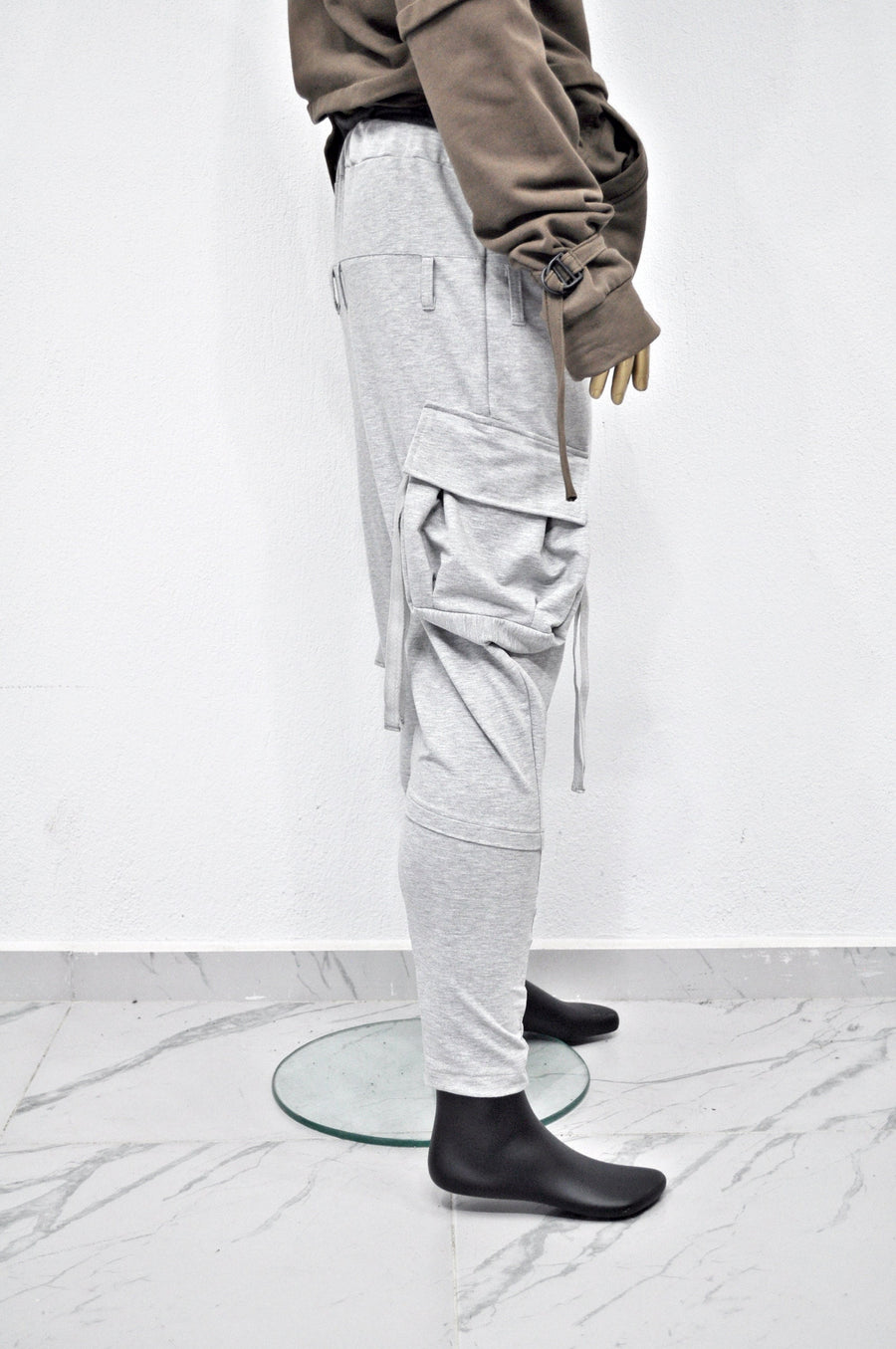 XS - 8XL Men's Drop Crotch Ninja Webbing Baggy Pant,Harem Jogger,Relaxed Sweatpants,Multi Strap Cargo,Slim Tappered,Hiphop,Streetwear-BB204