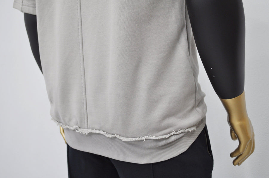 XS - 8XL Men's Boxyfit Short Sleeve Casual Raw Edges Hoodie,Kangaroo Pocket Essentials Pullover,Fleece Jumper / Thick Tshirt-BB032KISAKOL