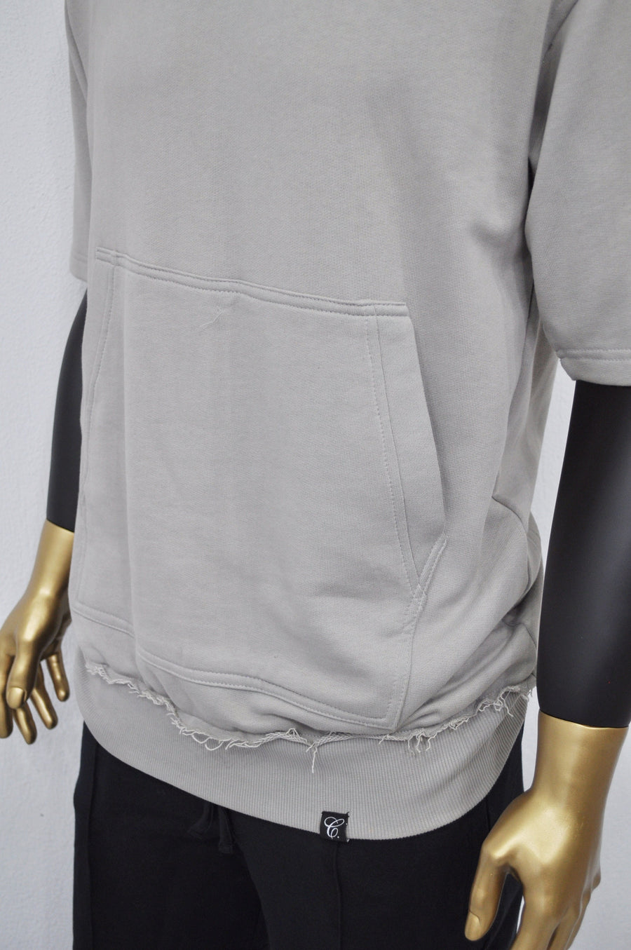 XS - 8XL Men's Boxyfit Short Sleeve Casual Raw Edges Hoodie,Kangaroo Pocket Essentials Pullover,Fleece Jumper / Thick Tshirt-BB032KISAKOL