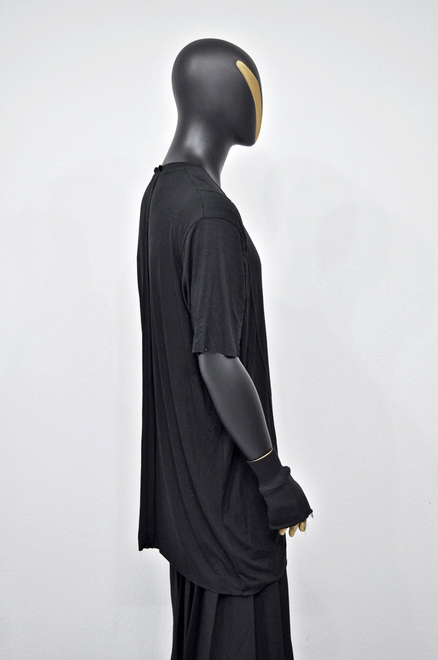 XS-8XL Short Sleeve Overlong Loose T-shirt,Rear Back Stripe,Irregular,Capsule Whimsigoth,Techwear,Streetwear Extended Oversize Shirt-BB491