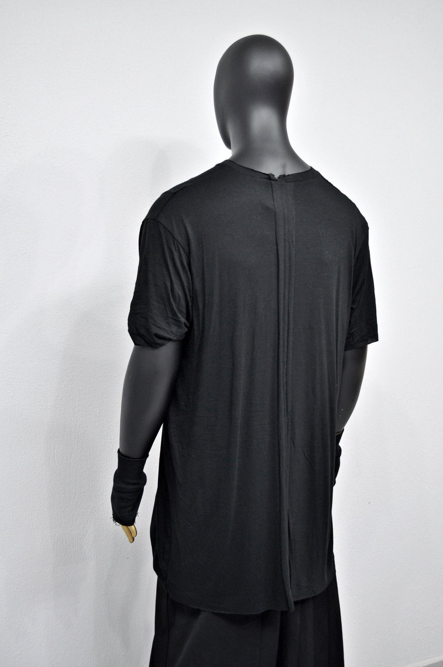XS-8XL Short Sleeve Overlong Loose T-shirt,Rear Back Stripe,Irregular,Capsule Whimsigoth,Techwear,Streetwear Extended Oversize Shirt-BB491