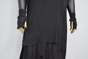 XS-8XL Short Sleeve Overlong Loose T-shirt,Rear Back Stripe,Irregular,Capsule Whimsigoth,Techwear,Streetwear Extended Oversize Shirt-BB491