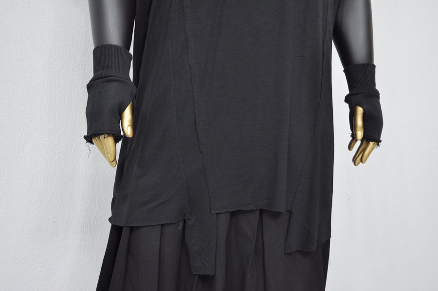 XS-8XL Short Sleeve Overlong Loose T-shirt,Rear Back Stripe,Irregular,Capsule Whimsigoth,Techwear,Streetwear Extended Oversize Shirt-BB491