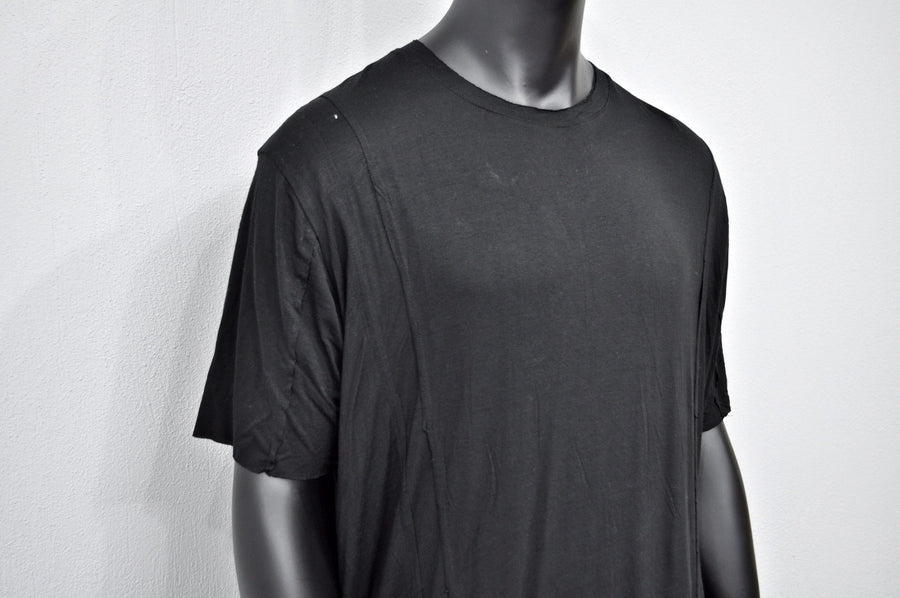 XS-8XL Short Sleeve Overlong Loose T-shirt,Rear Back Stripe,Irregular,Capsule Whimsigoth,Techwear,Streetwear Extended Oversize Shirt-BB491