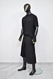 XS - 8XL High Street Wrap Pleated Skirt Kilt /Relaxed Fitted , Cyberpunk Steampunk,Gothic,Streetwear Futuristic Clothing - BB837