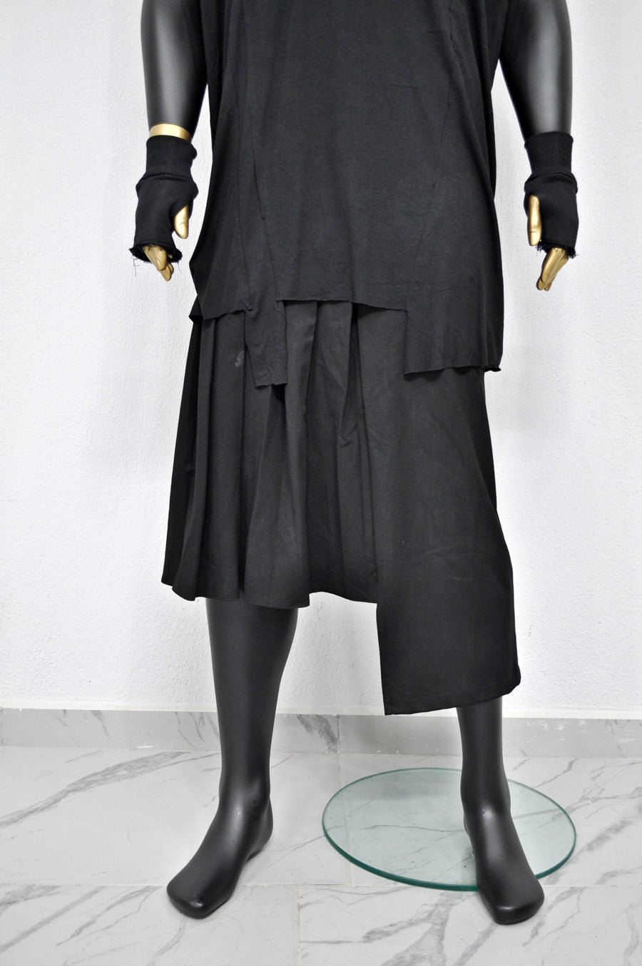XS - 8XL High Street Wrap Pleated Skirt Kilt /Relaxed Fitted , Cyberpunk Steampunk,Gothic,Streetwear Futuristic Clothing - BB837