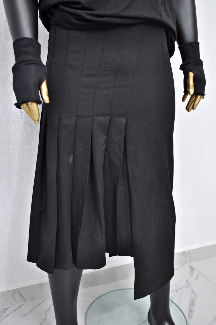 XS - 8XL High Street Wrap Pleated Skirt Kilt /Relaxed Fitted , Cyberpunk Steampunk,Gothic,Streetwear Futuristic Clothing - BB837