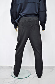 XS - 8XL Men's Drop Crotch Multi Twill Pocket Cargo Baggy Pant,Harem Jogger,Relaxed Sweatpants,Slim Fit Zip Tappered,Streetwear -BB226
