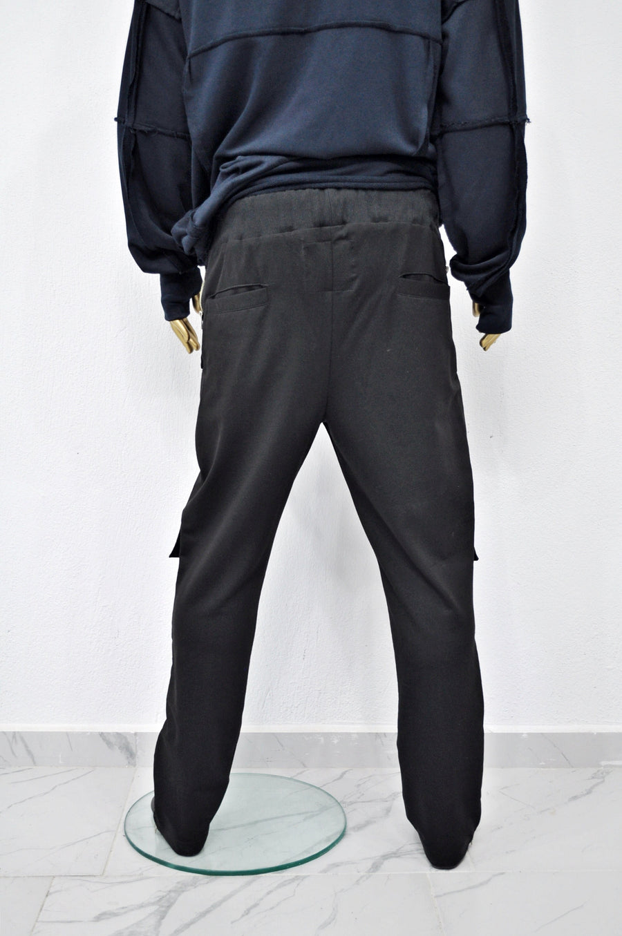 XS - 8XL Men's Drop Crotch Multi Twill Pocket Cargo Baggy Pant,Harem Jogger,Relaxed Sweatpants,Slim Fit Zip Tappered,Streetwear -BB226