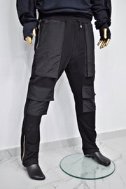 XS - 8XL Men's Drop Crotch Multi Twill Pocket Cargo Baggy Pant,Harem Jogger,Relaxed Sweatpants,Slim Fit Zip Tappered,Streetwear -BB226
