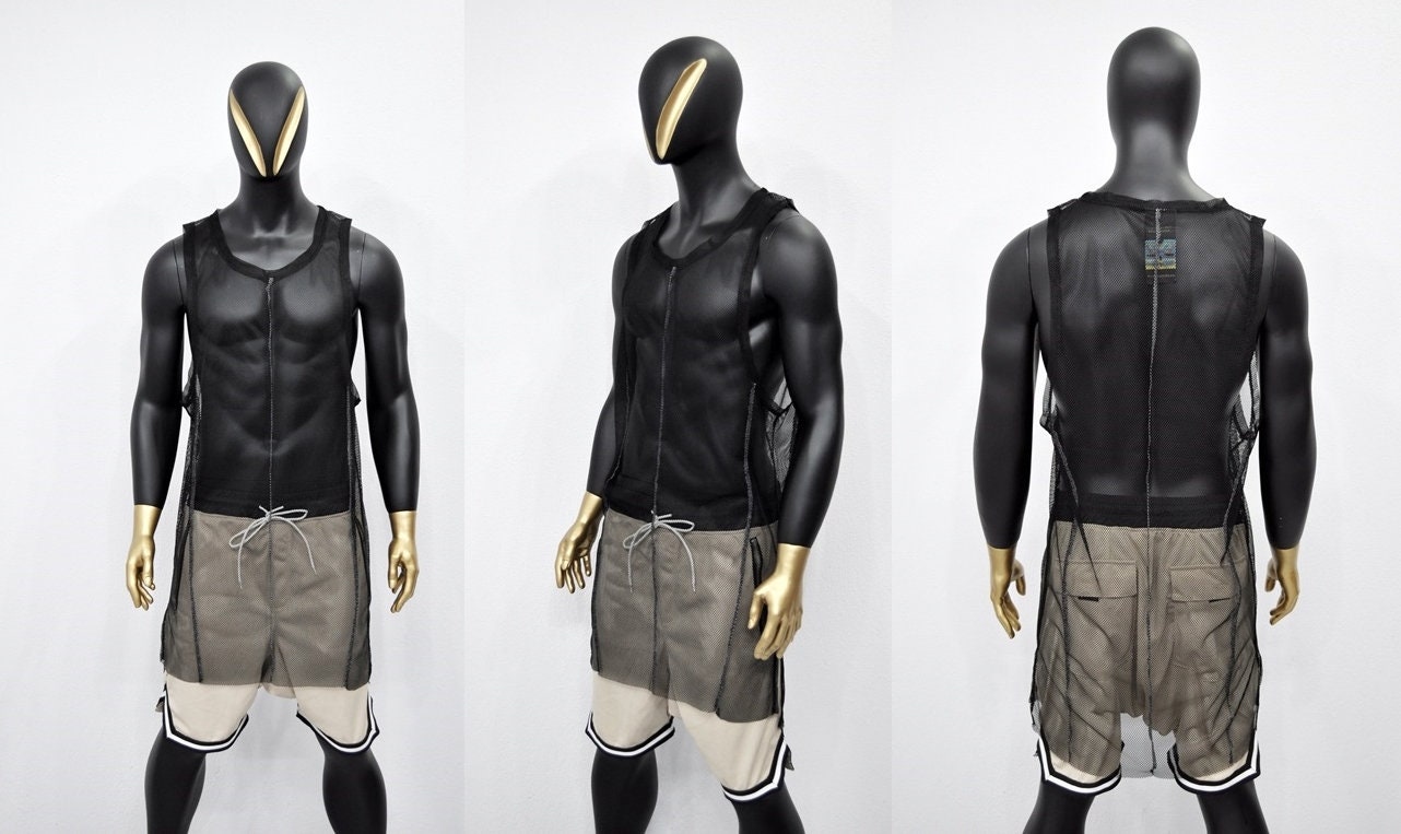 Men's Multi OVERLOCKED TANKTOP / Draped Underwear